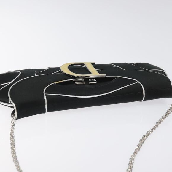 DIOR Chain Shoulder Bag Suede Black - Picture 6 of 12